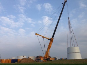 Setzen der Betonringe, Lamerdingen