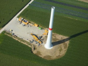 Betonturmbau Luftbild, Lamerdingen
